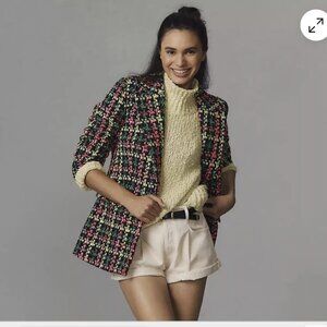 Anthropologie - Avec Les Filles - Neon Tweed Blazer - Small - NWT
